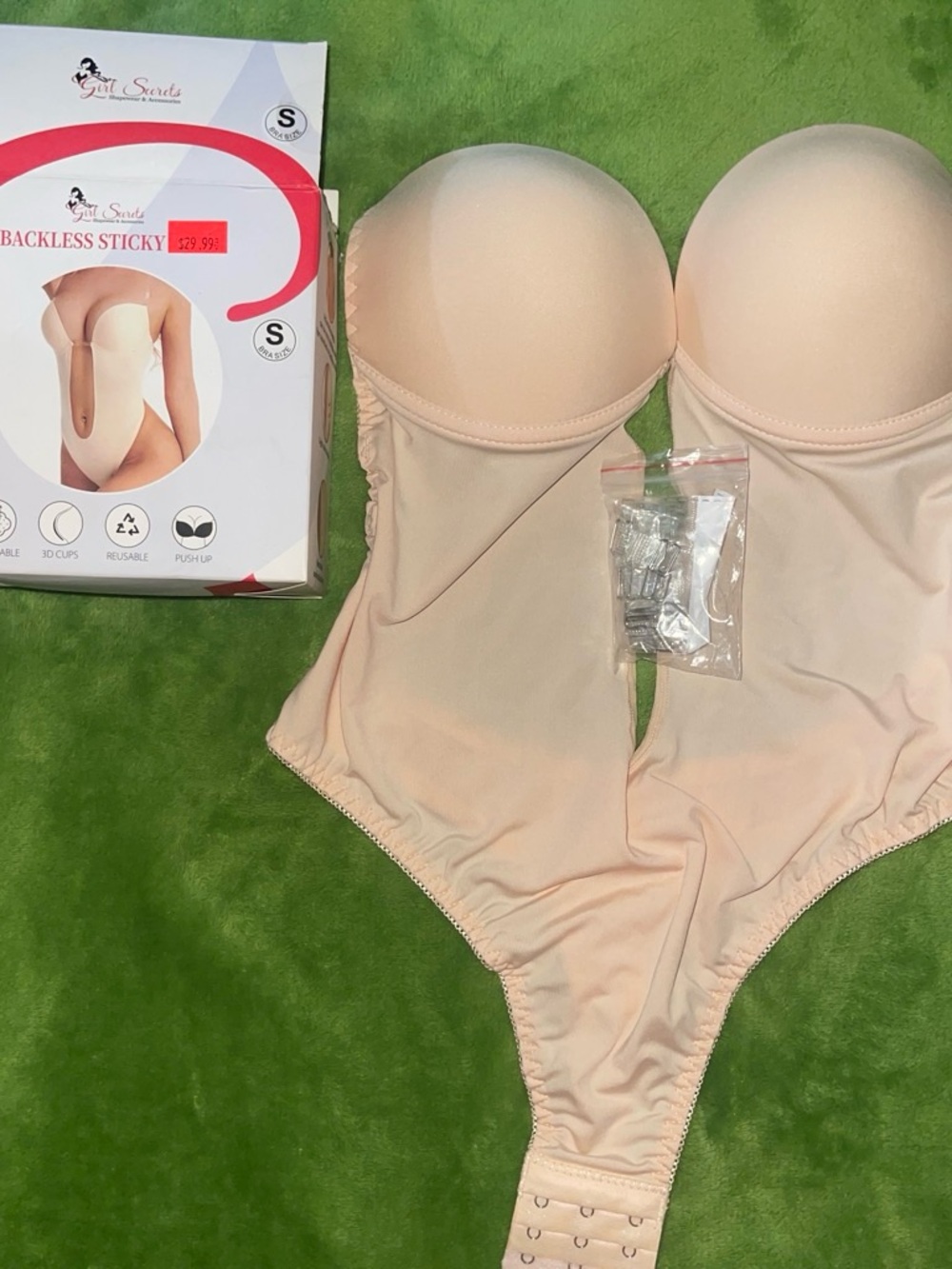 Seamless Backless Strapless Shapewear Bodysuit - Nude